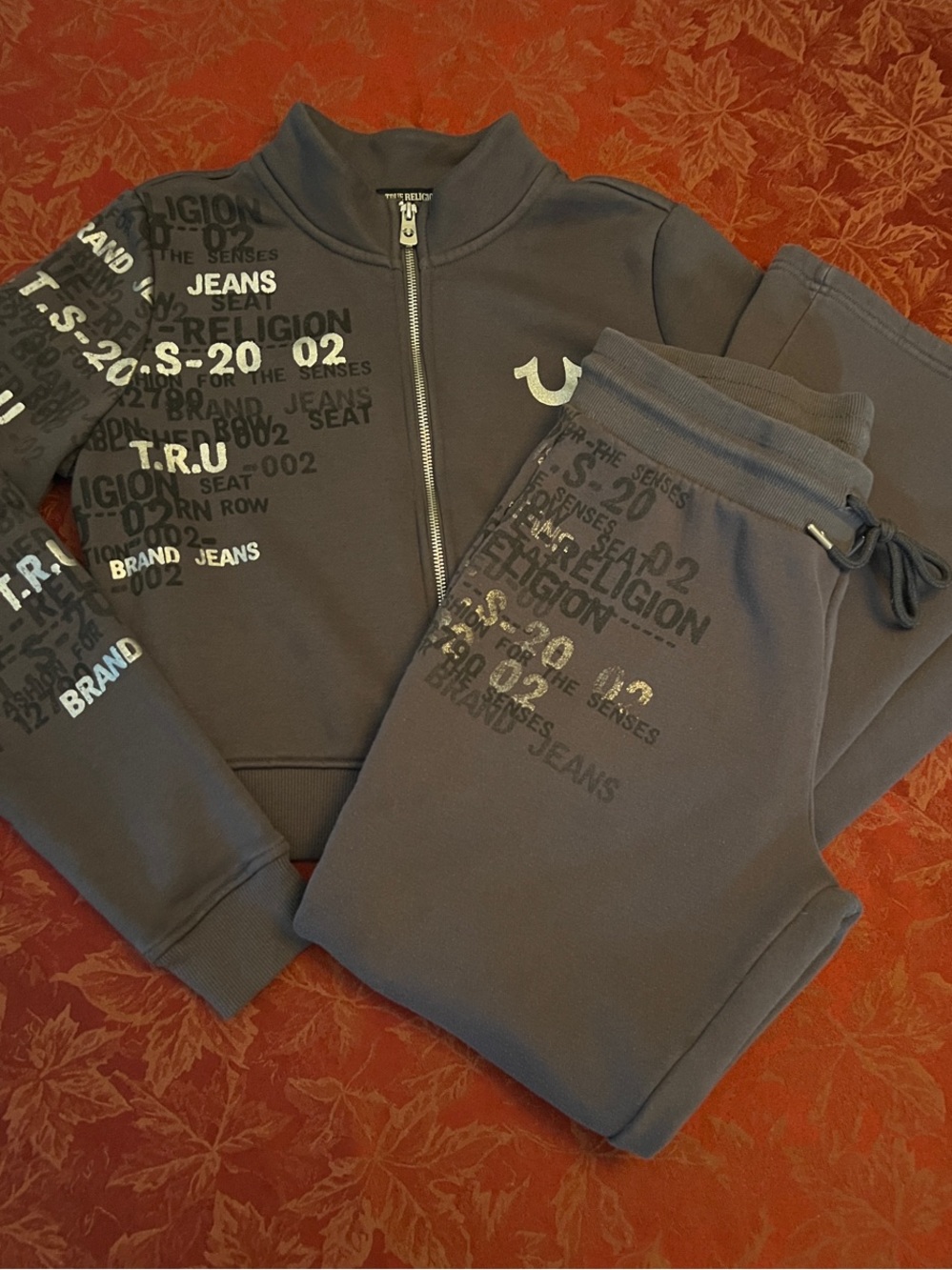 True Religion Track Set Joggers & Jacket M